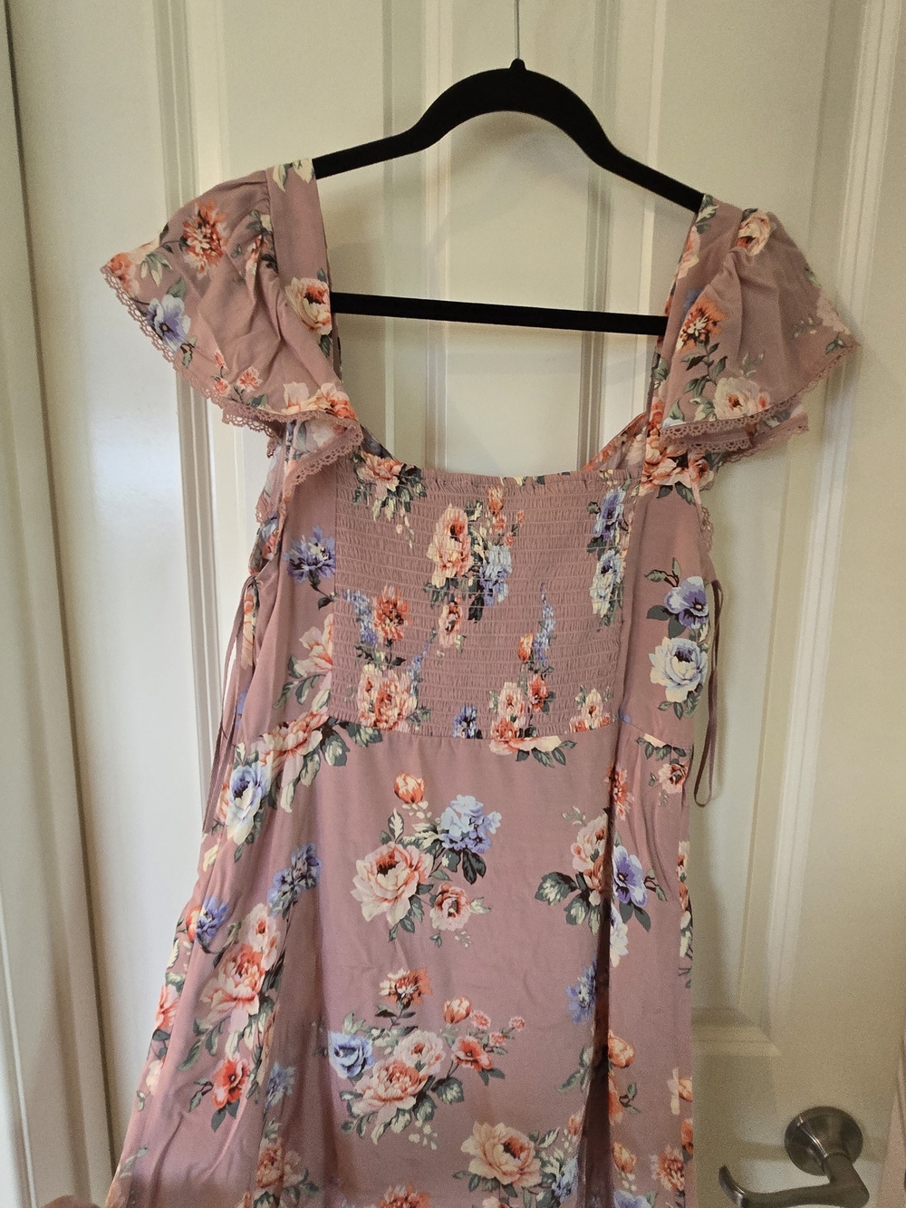 GAP Floral Pink Lace-Trim Mini Dress - Picture 4 of 5